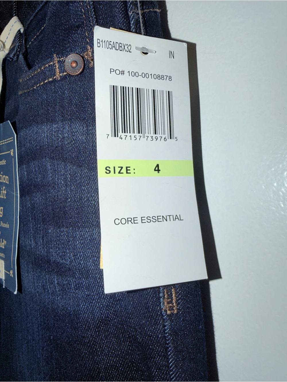 Democracy Jeans Women’s 4 Dark Wash Skinny Ab Solution Booty Lift Jegging - Picture 5 of 7